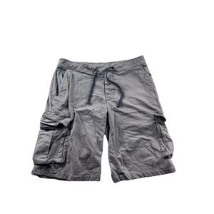 James Perse Cargo Shorts Mens 2 (Medium) Gray Drawstring Elastic Waist Utility